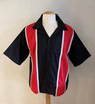 Workershirt schwarz / rot / beige